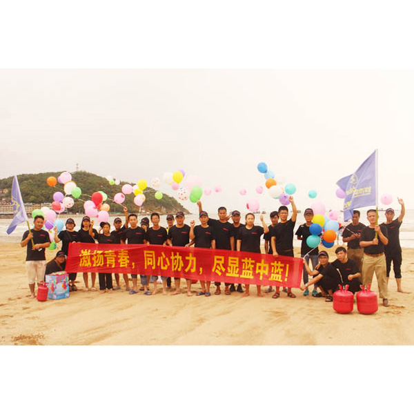 百忙之中，公司組織員工海邊旅游